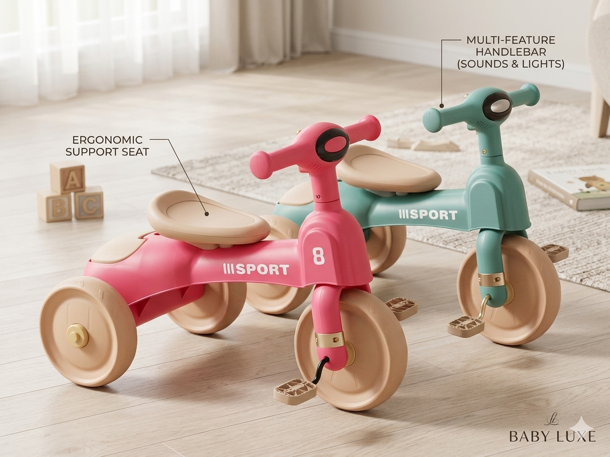 Sport kids tricycle with music (2)