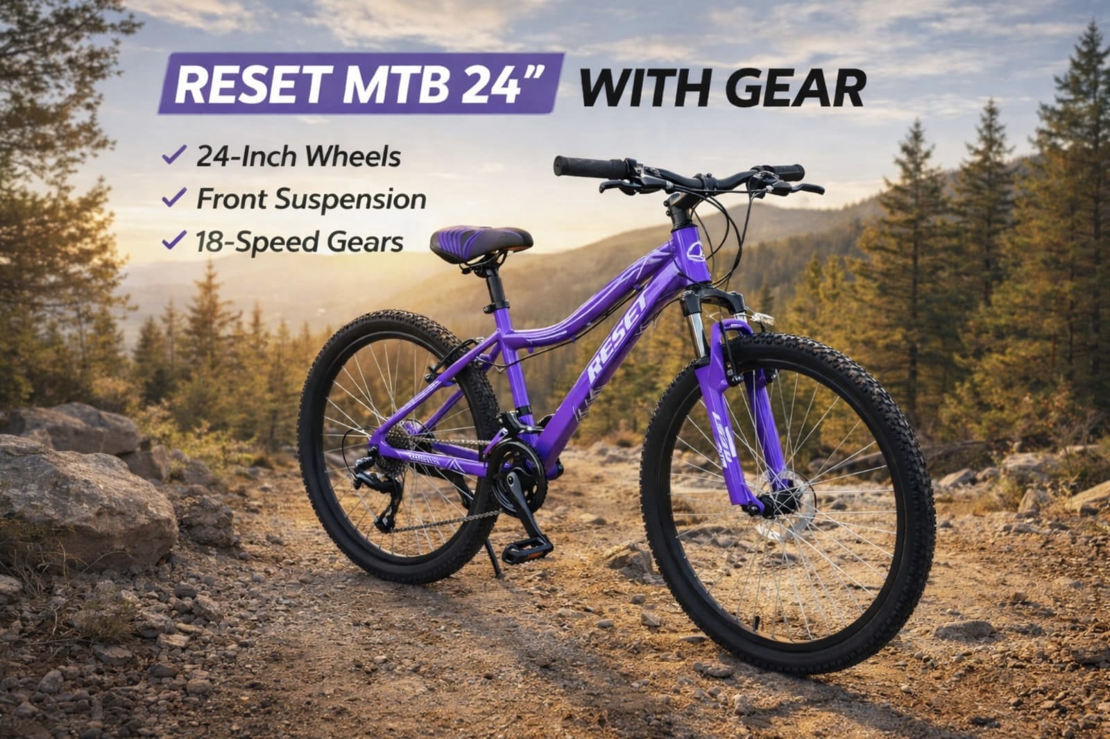 reset mtb size 24 with gears