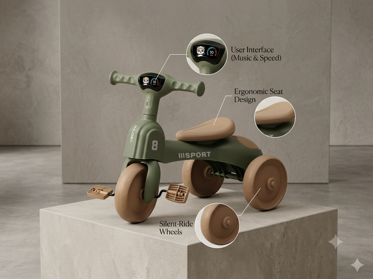 kids tricycle with music