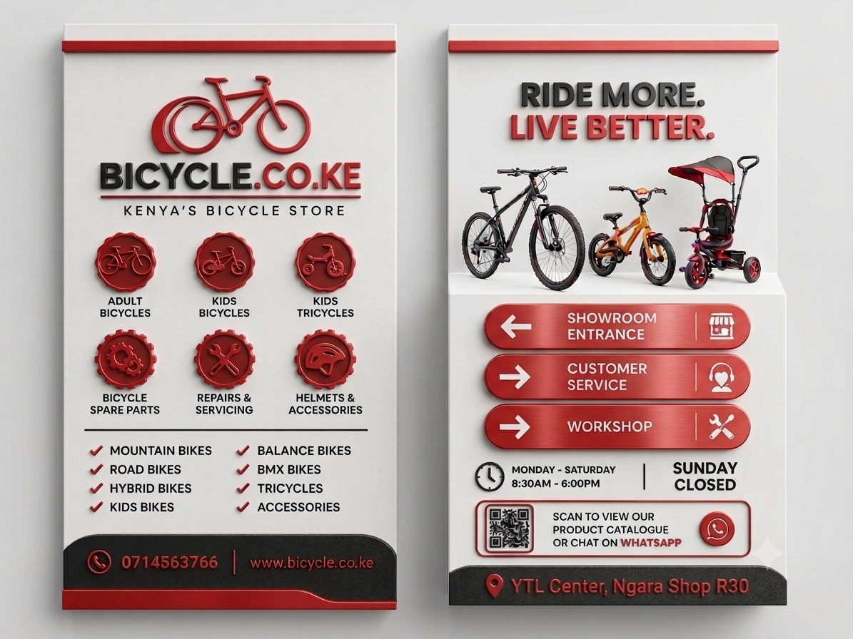 New Bicycle.co.ke bicycle shop 3D Design