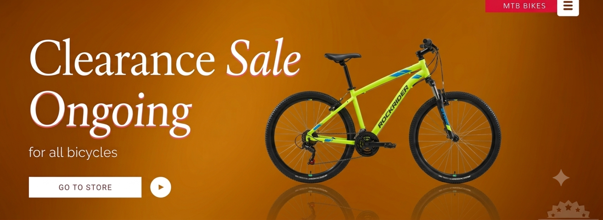 clearance sale ongoing for all bicycles